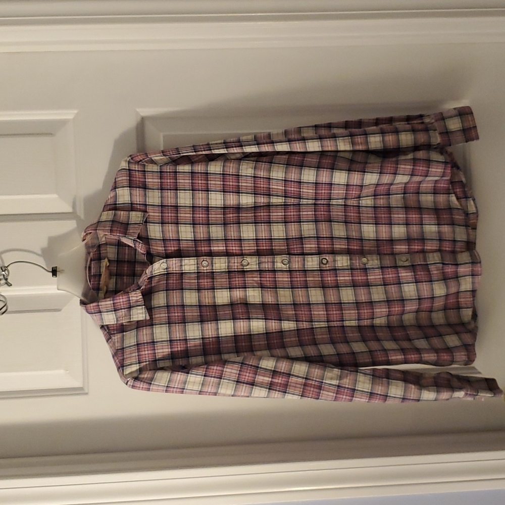 Brooks Brothers Purple Plaid shirt, size 8